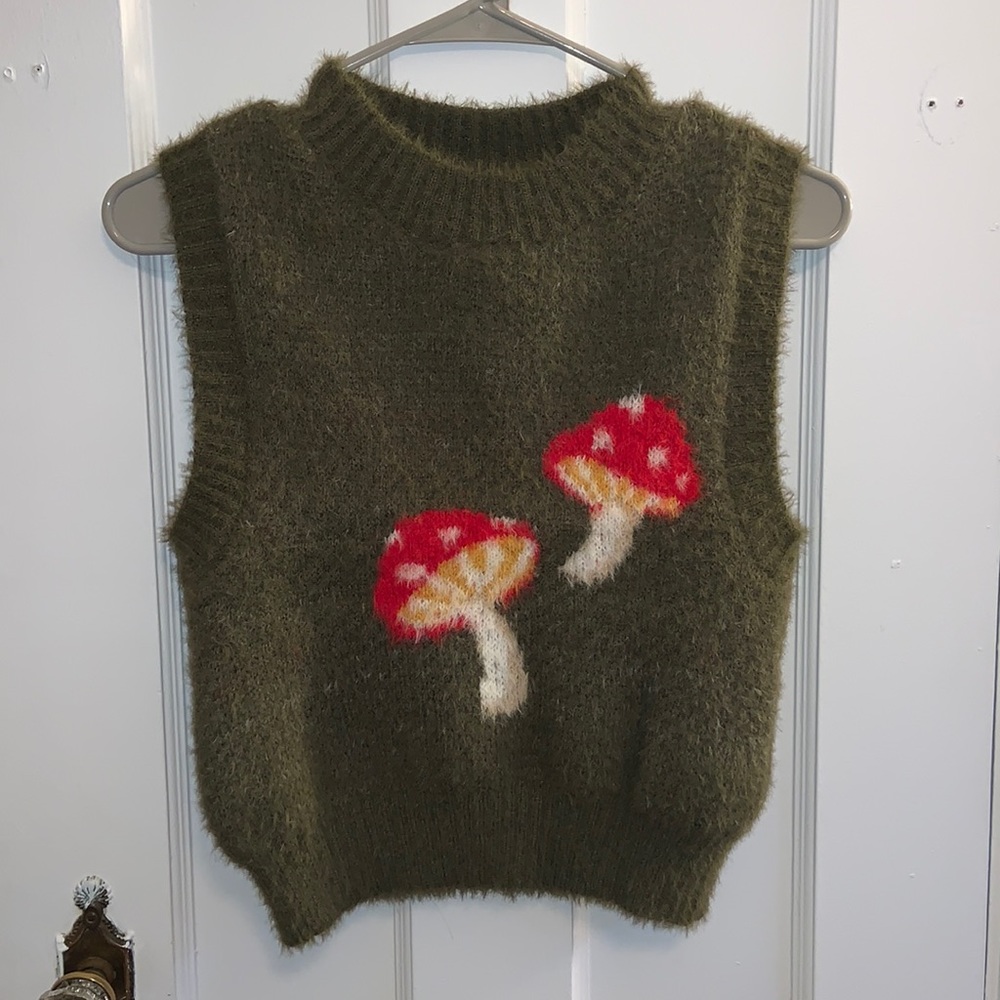Mushroom Sweater Vest